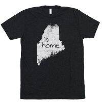 ROUND คอลูกเรือเสื้อยืด พิมพ์ลาย Maine Me Home State Tee Portland Bangor Bar สไตล์ฮิปฮอป สตรีท แฟชั่นสําหรับผู้ชาย ครอบค  ZVNN