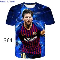 Neymar messi cristiano ronaldo World Cup football shirt summer 3d printed round neck plat short-sleeved T-shirt