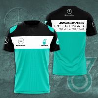 (All sizes are in stock)   AMG Petronas F1 Racing Team 3D Printed Short Sleeve T-shirt  (You can customize the name and pattern for free)