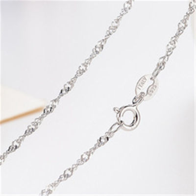 CC S925 Sterling Silver Chains for Necklace Women Box Chains 40CM 45CM Length Adjustable CCN300