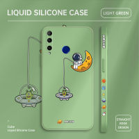 Casing Ponsel เคส Honor 20 Lite 20 Pro 20 10I 20I /Honor 10 Lite น่ารักมนุษย์อวกาศเคสขอบสี่เหลี่ยมปลอกซิลิโคนเหลวคลุมทั้งหมดเคสใหม่