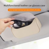 Leather Car Sunglasses Clip Hanger Holder Big Storage Glasses Eyeglasses Interior