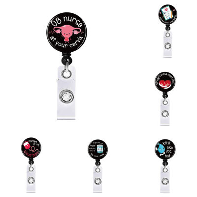 7 Style Badge Reel Clip Retractable Card Holder Keychain Gift Students Doctor Nurse Cartoon Cute 7 Style