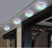 LED Downlight Ceiling Light Crystal Spotlight 3 Watts Full Set of Living Room Background Wall Lamps