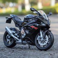 โมเดลรถมอเตอร์ไซด์1:12 S1000RR รถ BMW รถจักรยานยนต์กีฬาของเล่นโลหะหล่อจากเหล็กโมเดลแข่งรถรถจักรยานยนต์ของสะสมของขวัญสำหรับเด็ก