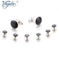 【Fashion house]VAGULA Cufflinks Studs In 8PCS Set Luxury Gemelos New Fashion Tuxedo Collar Stud Set 538