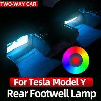 [A Car Home]สำหรับ Tesla โมเดล Y โคมไฟด้านหลังเท้า LED ชุดโคมไฟสีติดประตูที่นั่งประตูสีสันสดใสอุปกรณ์ตกแต่งภายใน