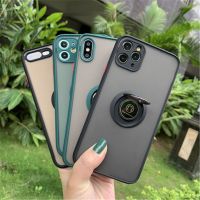 PTP013 เคสโทรศัพท์มือถือซิลิโคน กันกระแทก เคสขอบสี samsung A12 A02S A22 5g A42 5g A71 5g เคสไฮบริด มีขาตั้ case