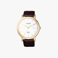 Citizen นาฬิกาข้อมือผู้ชาย [ประกันร้าน] CITIZEN นาฬิกาข้อมือผู้ชาย รุ่น AQ Mid White Dial Brown รุ่น BI5072-01A