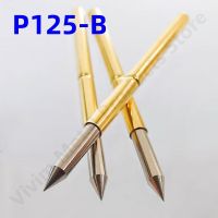 100PCS P125-B Copper Nickel Plated Electronic Test Probe P125-B1 Test Pogo Pin Total Length 33.35mm Sprng Test Test Accessories Nails Screws Fasteners