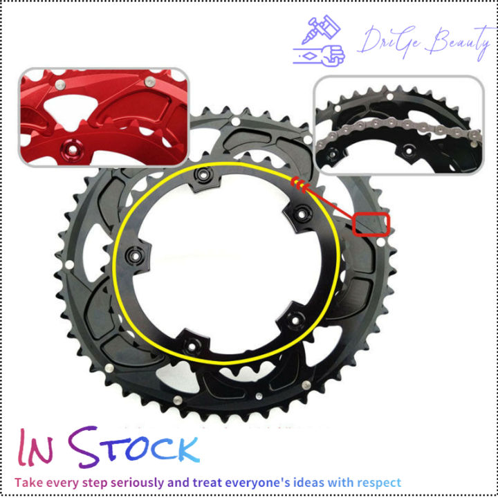 พร้อมสต็อก-จักรยานรูปไข่-chainring-110bcd-จักรยานถนนรอบ-chainring-chainwheel-ขี่จักรยานชิ้นส่วน-กับ5เหล็กคู่แผ่นเล็บ