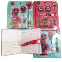 【Ready Stock】 ♗✤▪ C13 Korean Drama Squid Game Kawaii Round Six PU Cover Mini Loose-leaf Journal Notebook Diary Agenda Notepad School Stationery kids Stationery Gift