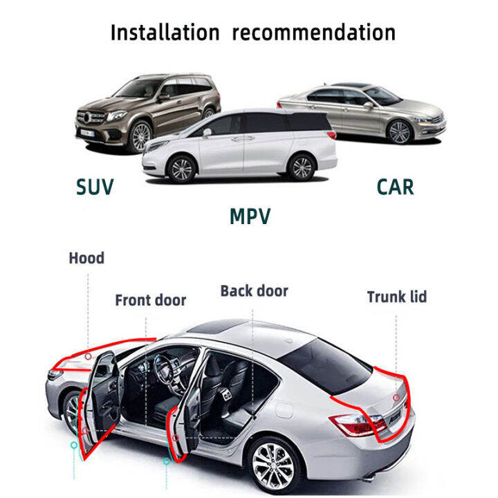 ซีลรถยางแถบป้องกันรถเสียงฉนวนกันความร้อนประตูป้องกันรอยขีดข่วน-weatherstrip-ซีลสติ๊กเกอร์สำหรับอุปกรณ์ตกแต่งภายในรถยนต์