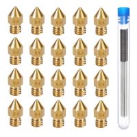 ❁✔ 20PCS 0.4mm MK8 Extruder Nozzle with Cleaning needle M6 Thread for Creality Ender 3 Pro V2 Ender 5 CR10 KP3S Anycubic Maga S