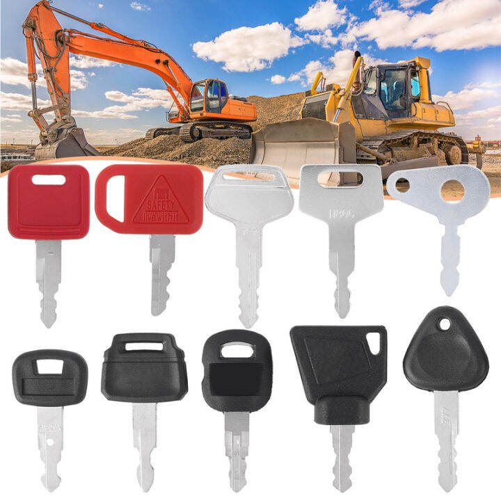 10 Keys Heavy Equipment Key Set Construction Ignition Key Set Master