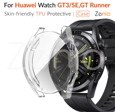 Zenia เคสนาฬิกากันกระแทก,เคส TPU ป้องกันนาฬิกากีฬาอัจฉริยะสำหรับนาฬิกา Huawei Watch GT 3 Runner GT3 46mm 42mm GT 3 SE