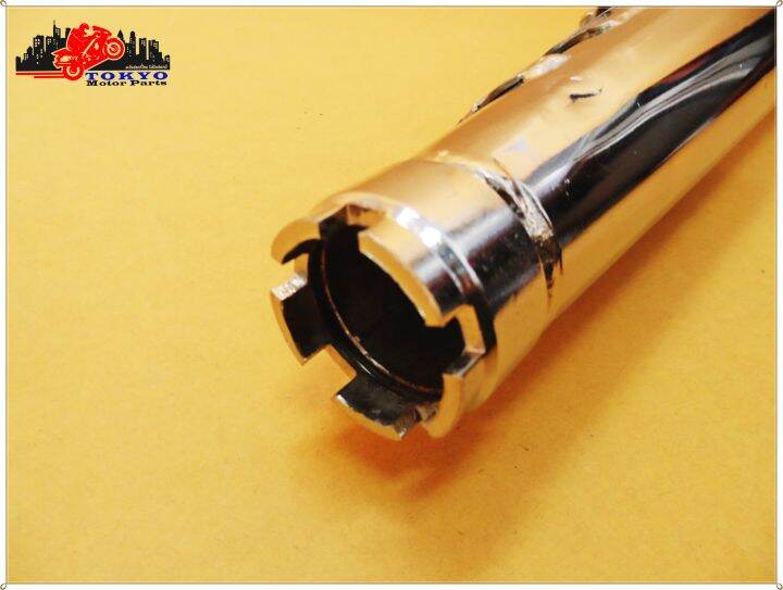 yamaha-yl2-exhaust-muffler-pipe-new-vintage-ท่อไอเสีย-79-ซม-รอบวง-ปลาย-23-ซม-คอท่อ-1-5-นิ้ว-ปลายท่อ-2-นิ้ว