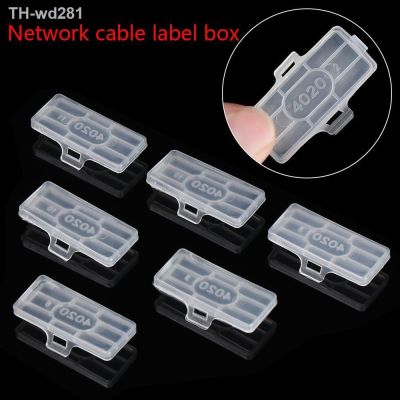 50Pcs Waterproof Transparent Cable Sign Cards Label Display Identification Box Cable Tie Marker Tag