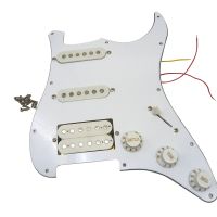 Electric Guitar Pickguard Pickups Loaded Prewired Scratchplate Assembly 11 Hole SSH White