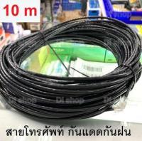 สายโทรศัพท์บ้าน ใช้ภายนอก กันแดดกันฝน RJ11 Modular Outdoor - ดำ