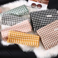 Hot sell Plover plaid scarves female winter more han edition candy color grid shawls chaddar Japanese fashion centers