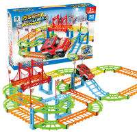 Assembled Track Electric Variety Railway Toys Child Kids Car Magic Track Roller Coaster Electric Rail DIY Rail Car Set Toy Gifts