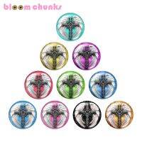 Multicolor Wing Cross 12mm/18mm Round Glass Cabochon Jewelry Flat Back Making Findings Snap Button C1611