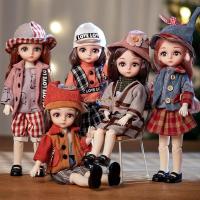 BJD Doll 16 Ball Jointed Full Set With Fashion Clothes Soft Wig Vingl Head File Body For Girl Toys Gift 12 Conslation Series