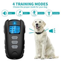 1000Ft Electric Dog Training Collar Pet Remote Control Barkproof Collars For Dogs Vibration Sound Shock Rechargeable Waterproof