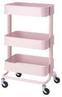 RÅSKOG Trolley, light pink 35x45x78 cm (รวสกู๊ก รถเข็น, ชมพูอ่อน 35x45x78 ซม.)