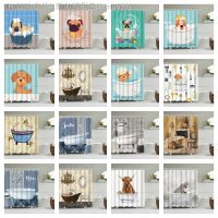 【CW】✤♂✾  Dog Shower Curtain Bathtub Fabric Toilet Door Washable Curtains Douchegordijn Bos