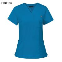 Unisex Beauty Salon Blouse Surgical Scrubs Tops nursing Accessories Hospital Overall Scrub Tops Summer Lab Outwear Spa Clothes