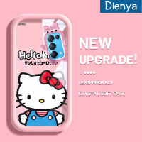 เคส Dienya สำหรับ OPPO Reno 5 4G Reno 5 5G Reno5 K Find X3 Lite เคสการ์ตูนน่ารักตลกฮัลโหลลูกแมวสีสันแบบนิ่มสุดน่ารักกันกระแทกแบบใสเคสมือถือสร้างสรรค์โปร่งใสลายกล้องถ่ายรูปเคสป้องกัน