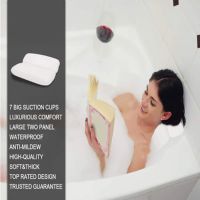 Non-Slip Bath Pillow With Suction Cup For Neck and Back Support Breathable 3D Mesh Bathtub Spa Head Rest Bathroom Supply Pillows  Bolsters