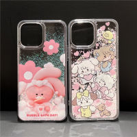 Glitter Cute Cartoon MIKKO Quicksand Girlish Style Quicksand Phone Case for 11 12 Pro Max 13 14Pro Max 6 7 8 Plus X XS XR Transparent Shockproof Protection Phone Back Cover Shell Top Seller