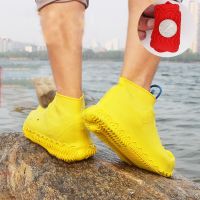 Thicken Waterproof Shoe Cover Silicone Rain Shoes Pocket Rubber Boots Cover Sneakers Protector Foot Covers Cycling Overshoes Hot Shoes Accessories