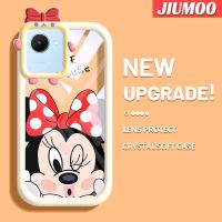 เคส JIUMOO สำหรับ Realme C30 C30s Narzo 50i เคสการ์ตูนที่สวยงามมินนี่แพตเทนสีสันสดใสน่ารักเล็กๆน้อยๆกล้องมอนสเตอร์ตัวนิ่มสำหรับเลนส์กันกระแทกแบบใสเคสมือถือป้องกันซิลิโคนเรียบง่ายปลอกความคิดสร้างสรรค์โปร่งใส