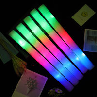 12153060Pcs Glow Sticks Bulk สีสัน RGB LED Glow Foam Stick Cheer Tube Dark Light สำหรับ Xmas วันเกิดงานแต่งงานอุปกรณ์