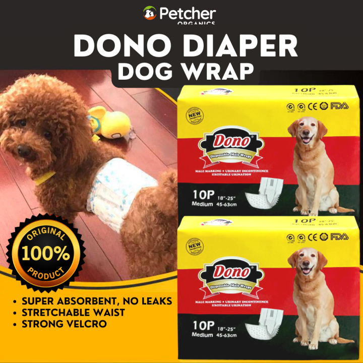 Male Dono Disposable Wraps Highly Absorbent Male Dog Diaper No Leak