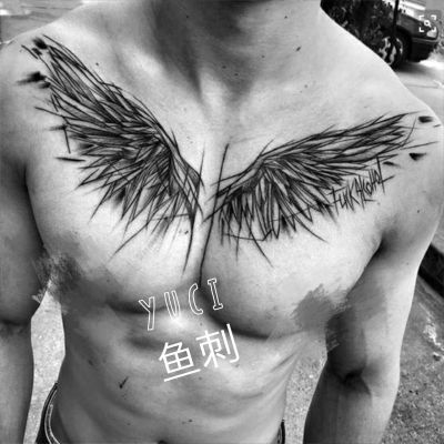 Juice herbal can not be washed off non-reflective lasting for 15 days chest big picture wings men and women waterproof simulation tattoo stickers