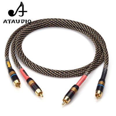ATAUDIO หนึ่งคู่ไฮไฟ2rca เคเบิ้ลที่มีคุณภาพสูงเครื่องขยายเสียงดีวีดี Multinedia เชื่อมต่อระหว่างอาร์ซีเอสายสัญญาณเสียง