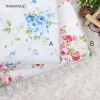 TIANXINYUE Rose flower fabric Cotton Fabric Printed Patchwork Fabric For Sewing wedding Bedding Pillows Blankets Cushions cloth