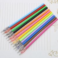 KARIDE หัวเพชรน่ารักสีสด12ปากกาเจลคละสีไส้ปากกาเครื่องเขียนในโรงเรียนปากกาเจล12ชิ้นตลับหมึกสำหรับเติมปากกา