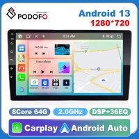 Podofo 2Din GPS Carplay วิทยุติดรถยนต์เครื่องเล่นมัลติมีเดีย7/9/10 "สำหรับ Toyota Volkswagen Hyundai นิสสันเกีย Renault Lada