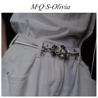 M·Q·S-Olivia   [เข็มขัดคาดเอว ประดับลูกปัดไข่มุกเทียม โลหะ หลากสีสัน ปรับได้ คุณภาพสูง แฟชั่นสําหรับผู้หญิง] [เข็มขัดผู้หญิง สําหรับชุดเดรส]