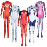 Asuka Langley Soryu Ayanami Rei Zero Two Dva Cosplay Costume Asuka Test Jumpsuit Zentai Suit Anime Bodysuit Women