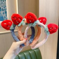 [COD] hairpin net red new cute three-dimensional strawberry headband head hoop wash face make-up parent-child sell hair accessories