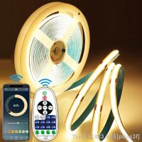 【LZ】¤  Super Bright COB LED Strip light Bluetooth IR remote DC 12V Dimmable Flexible Lamp Tape Ribbon For Kitchen Wardrobe Decoration