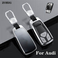 ZOBIG สังกะสีอัลลอยด์สำหรับ Audi Key Fob Cover Shell Shell Key สำหรับ Audi A4 Q7 Q5 TT A3 A6 SQ5 R8 S5 Original Remote Key Shell