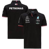 （all in stock）  2023 NEW -Polo Shirt MER-CEDES AMG Petronas F1 2023 Team Formula One Race(FREE NAME LOGO CUSTOM)